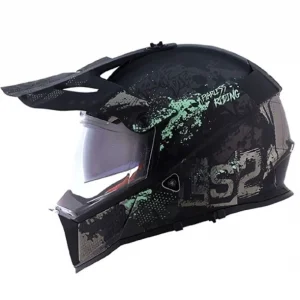 Capacete LS2 MX436 Pioneer Fearless Preto Fosco/Cinza (Bicomposto