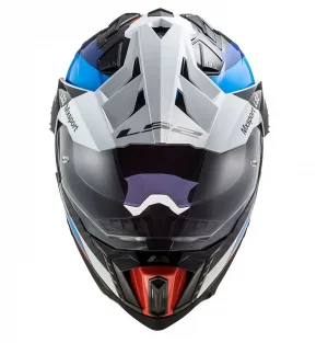 Capacete LS2 MX701 Explorer C Frontier Preto/Azul (Carbono