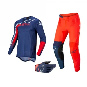 Combo Alpinestars Supertech Blaze 22 Vermelho/Azul Escuro/Branco