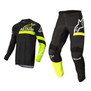 Conjunto Alpinestars Fluid Chaser 22 - Preto/Amarelo