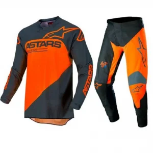 Conjunto Alpinestars Racer Supermatic 22 - Anthracite/Laranja