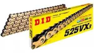 Corrente Transmissão DID 525VX3 x 120L C/ O-ring Dourada