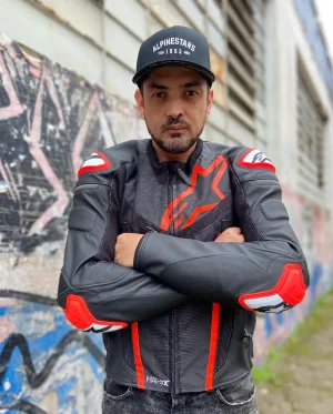 alpinestars 牛革 レザー ライダースジャケット ライナー 赤 黒 jaqueta-alpinestars-couro-