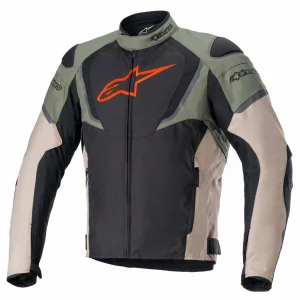 Jaqueta Alpinestars Masculina T-Jaws V3 WP Preto/Verde Militar