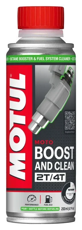 Motul Boost and Clean 200ml - Aumenta Octanagem e limpa câmara de