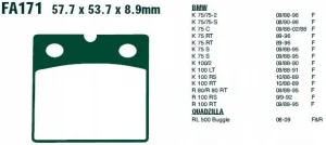 Pastilha de Freio Dianteira BMW K75 - K 100- R 100 EBC