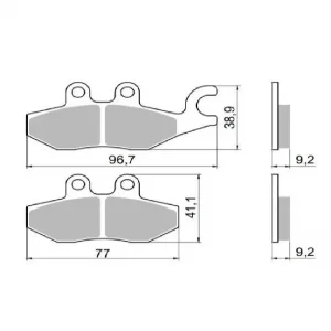 Pastilha de Freio Vespa Piaggio - Carbon