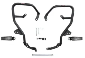 Protetor de Motor e Carenagem C/ Pedaleiras Triumph Tiger 1200 Explorer até 2016 - Chapam Preto Fosco