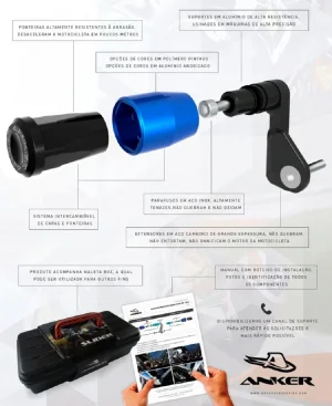 Slider Kawasaki ZX 6R 636 19-24 - Anker - Spinelli Motos Boutique