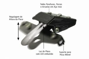 Suporte de Placa Kawasaki Z900 17/20 - Motostyle
