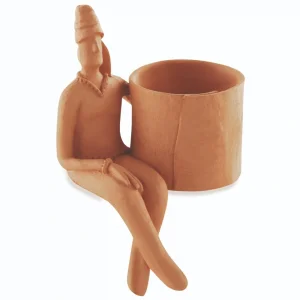 Cachepot Homem Terracota em Poliresina 12808