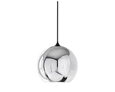 Pendente Globo em Vidro Cromado 20X23Cm