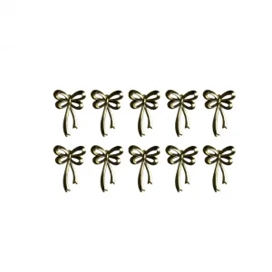 Pendente Laço Dourado 11 Cm c/ 10