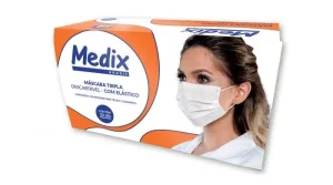 Máscara Tripla com Elástico cx c/50 Medix