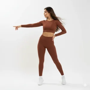 CONJUNTO CALÇA LISO TOP MANGA LONGA