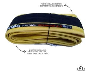 PNEU VITTORIA CORSA GRAPHENE 2.0 700X25C - Marcondes Bike Shop